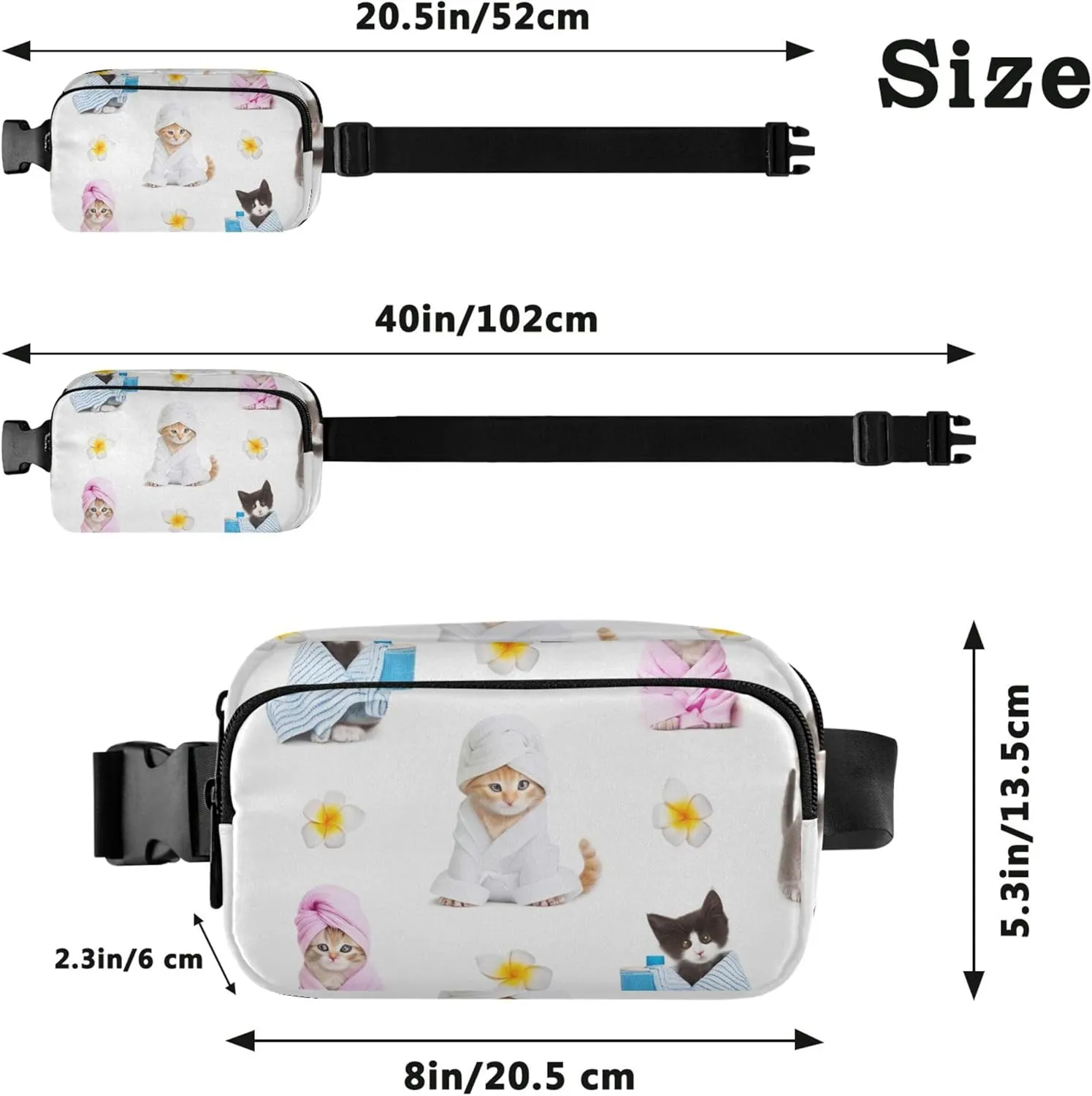Please Help me Make Cute Womens Fanny Pack Waterproof Hip Pouch Belt Bag Flower Waist Purse for Women