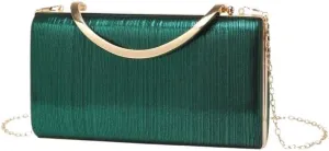 PU Leather Evening Bag French Simple Clutch Purses(Gray)