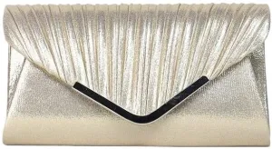 PU Leather Pleats Evening Bag Simple Versatile Clutch Purses