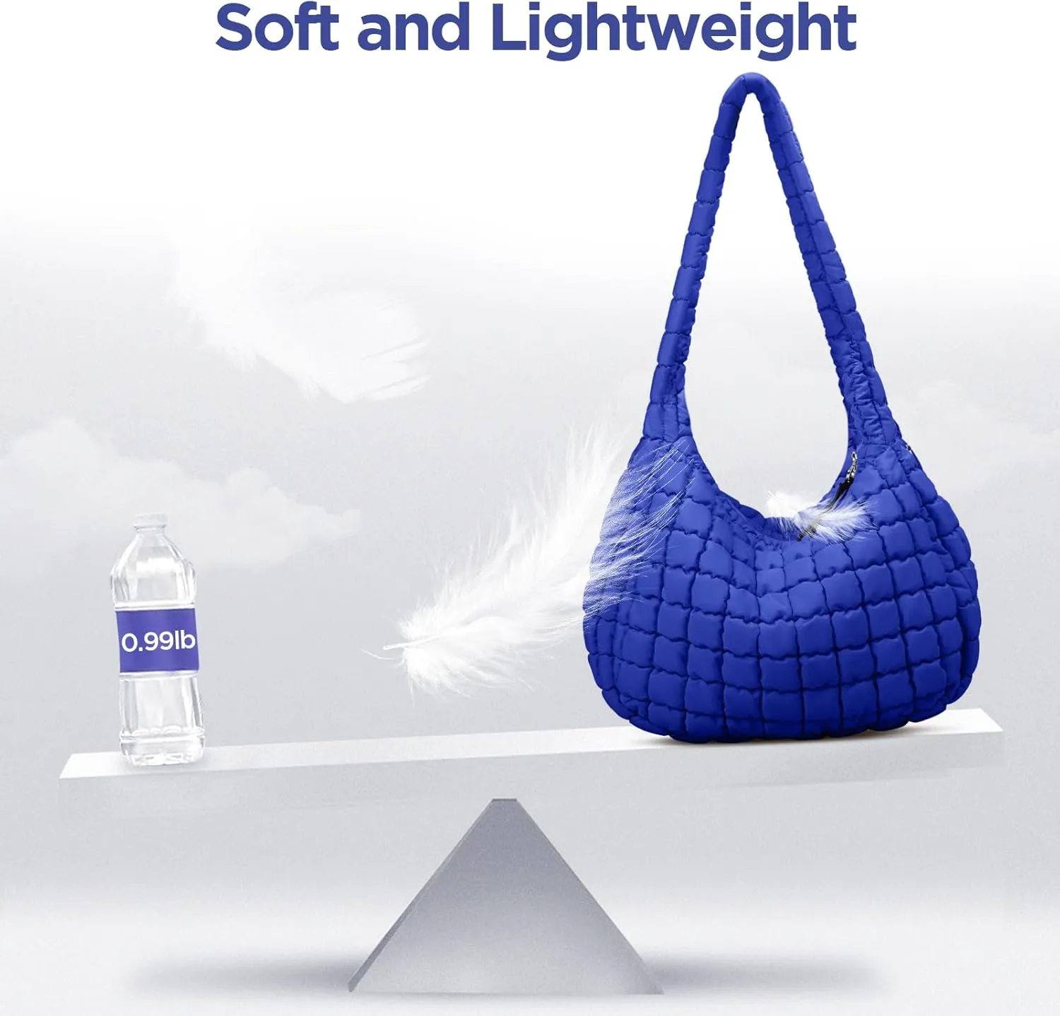 Puffer Tote Bag for Women Large Quilted Tote Bag Quilted Carryall Bag Soft Puffy Crossbody Bag Hobo Handbags Puff Purse