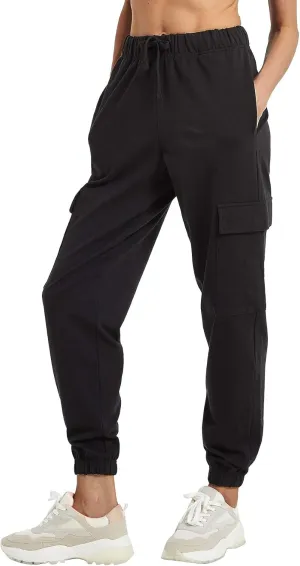 PULI Women's Loose Cargo Sweatpants Pockets Sporty Gym Athletic Fit Jogger Pants Yoga Lounge Trousers