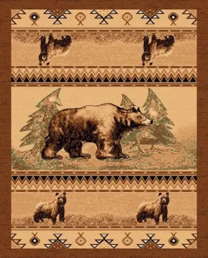 "Bear" Cabin Area Rug - 5 x 7