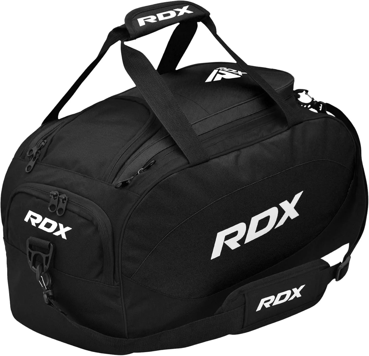 RDX Kit Bag Gym Duffle Sports Holdall Gear MMA Fitness Exercise Equipment Backpack Hiking Luggage Shoulder Sportswear Lightweight Rucksack Handles Running Zipper Travel Carry on (Black)