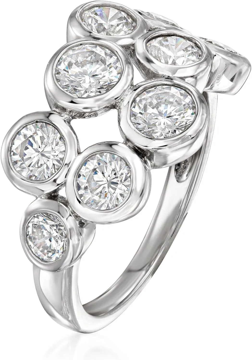 Ross-Simons 2.10 ct. t.w. CZ Bubble Ring in Sterling Silver