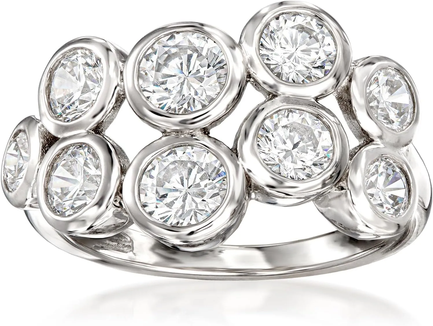 Ross-Simons 2.10 ct. t.w. CZ Bubble Ring in Sterling Silver