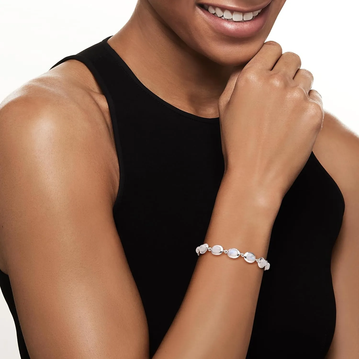 Ross-Simons Moonstone Bracelet in Sterling Silver