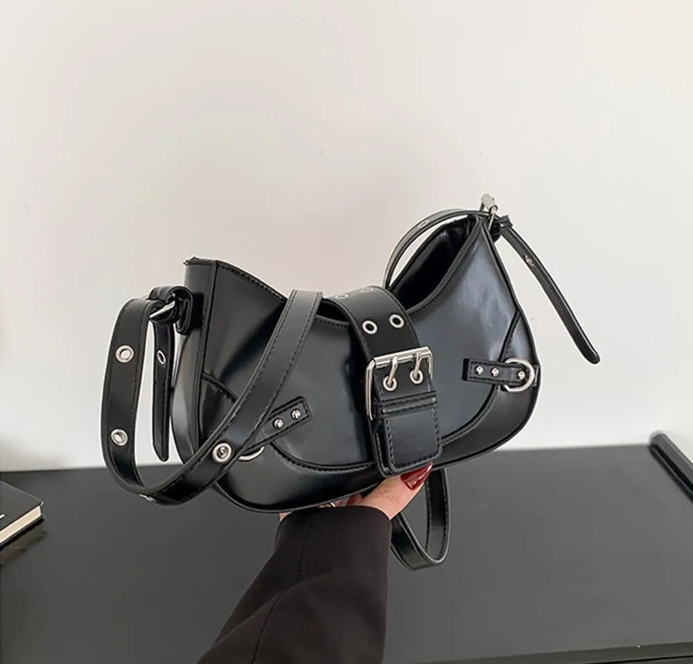 RTGGSEL Women's Contrast Color Plaid Striped Saddle Crossbody Shoulder Underarm Satchel Handbag Tote Clutch Purse Hobo Bag