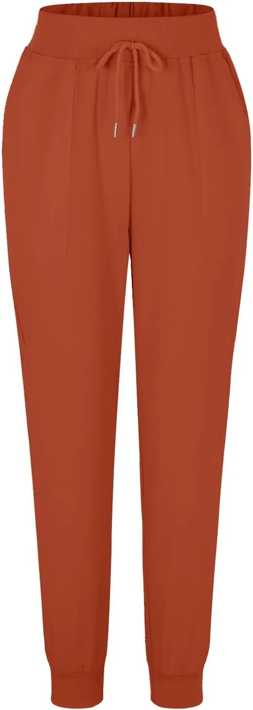 sdbrld Summer Pants for Women 2025 Cotton Linen Tapered Pants Drawstring Elastic Waist Loose Fit Casual Beach Trousers