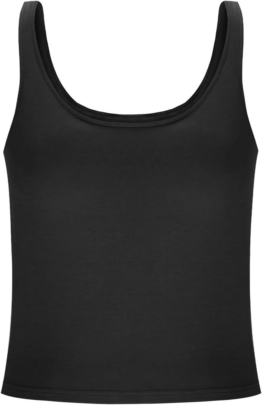 Seamless Workout Tank Tops for Women Summer Racerback Sleeveless Tops with Built-in Bra U-Back Athletic Gym Yoga Shirt