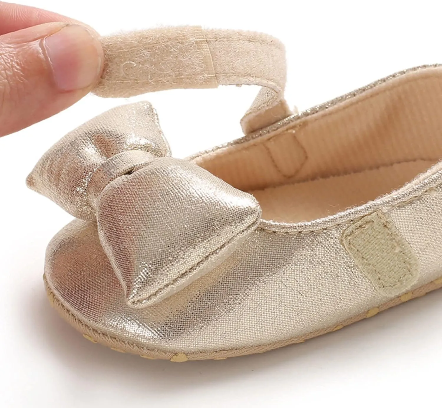 sfdgfhyf Running Shoes Children Baby Shoes Boys Girls Floor Sports Shoes Flat Bottom Non Slip Hook Loop Solid Color Bow