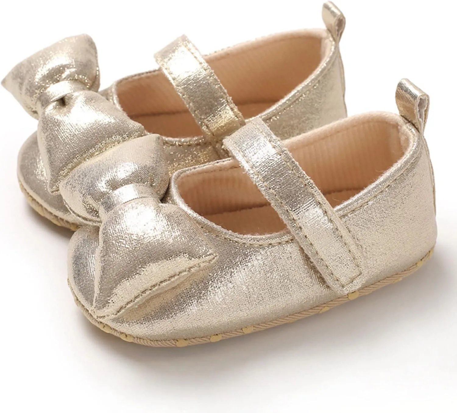 sfdgfhyf Running Shoes Children Baby Shoes Boys Girls Floor Sports Shoes Flat Bottom Non Slip Hook Loop Solid Color Bow