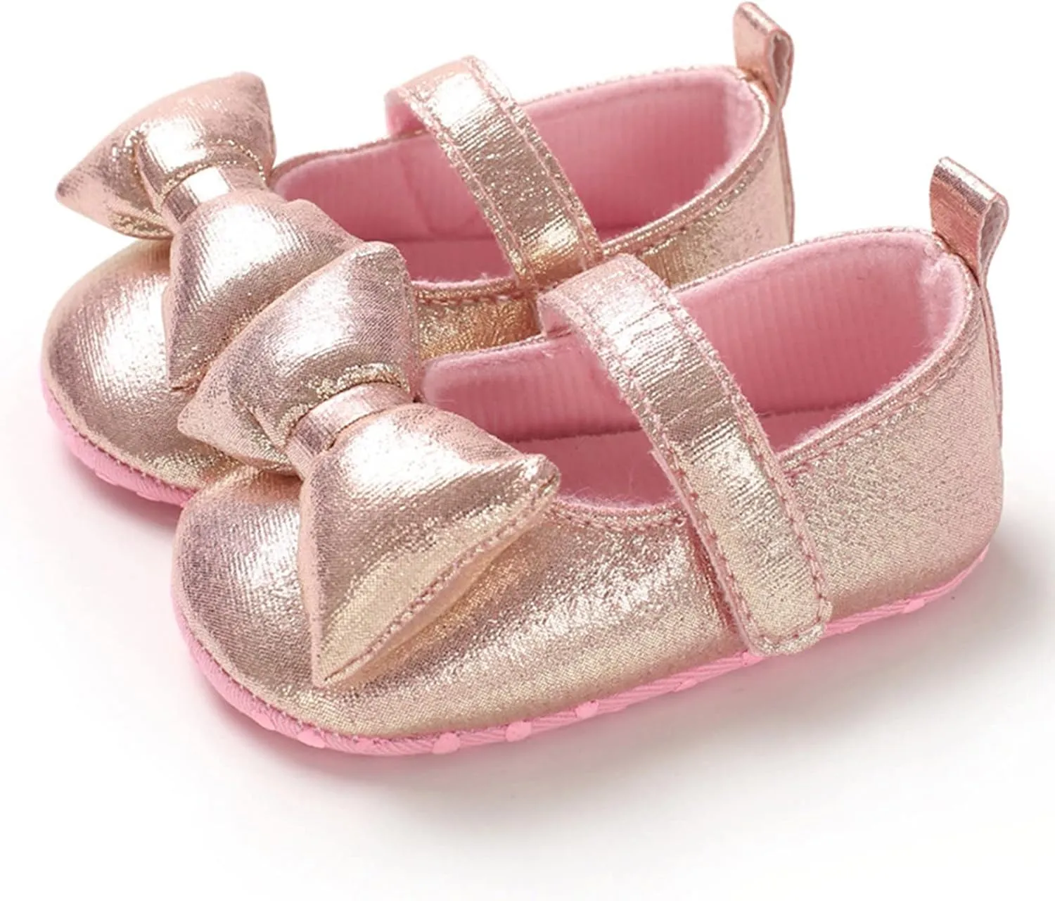 sfdgfhyf Running Shoes Children Baby Shoes Boys Girls Floor Sports Shoes Flat Bottom Non Slip Hook Loop Solid Color Bow