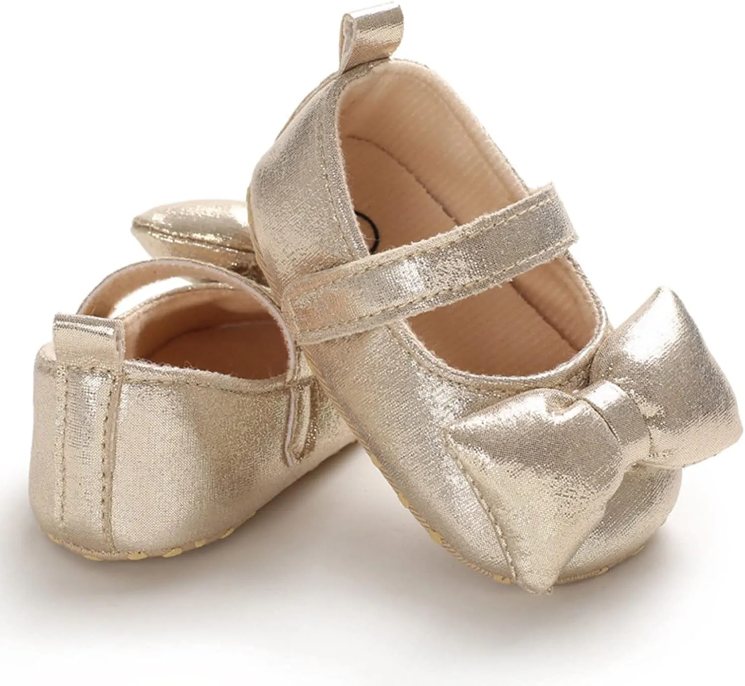 sfdgfhyf Running Shoes Children Baby Shoes Boys Girls Floor Sports Shoes Flat Bottom Non Slip Hook Loop Solid Color Bow