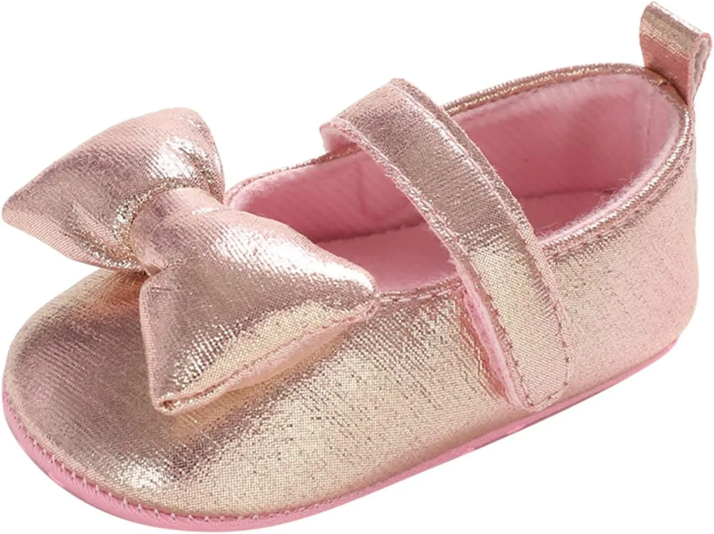 sfdgfhyf Running Shoes Children Baby Shoes Boys Girls Floor Sports Shoes Flat Bottom Non Slip Hook Loop Solid Color Bow