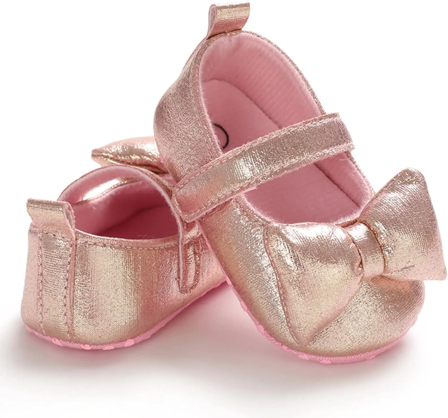 sfdgfhyf Running Shoes Children Baby Shoes Boys Girls Floor Sports Shoes Flat Bottom Non Slip Hook Loop Solid Color Bow