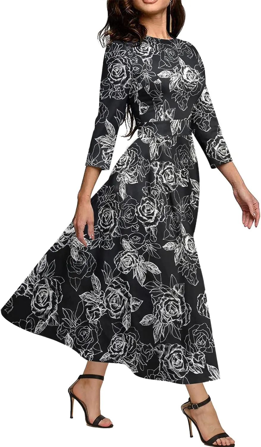 Simple Flavor Women's Vintage Dress Sleeveless O-Neck Party Cocktail Dress