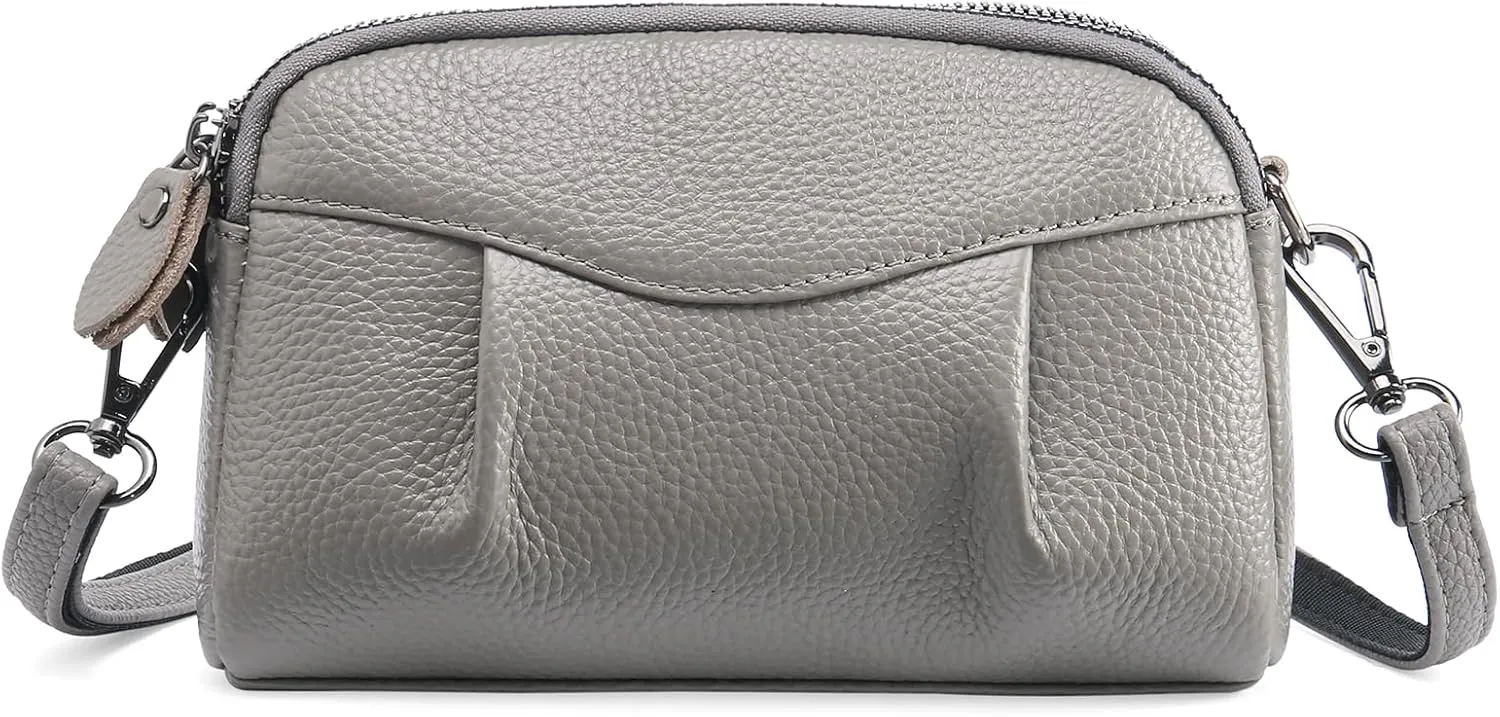 Small Crossbody Purse Leather Crossbody Bags for Women Fashion Handbag Cell Phone Crossover Shoulder Bag for Women