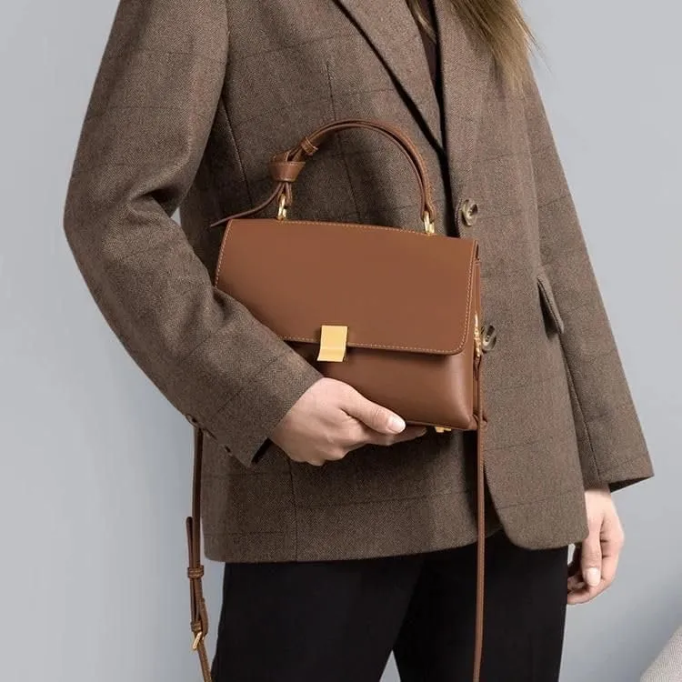 soft leather fashion satchel handbag