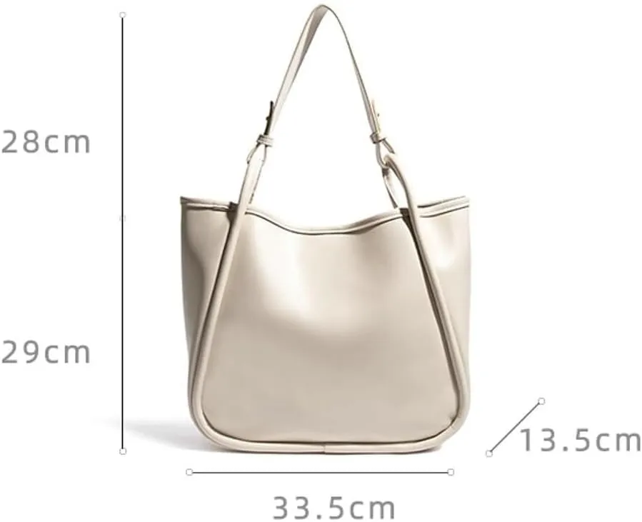 Soft Vegan Leather Shoulder & Large Tote Hobo Fashion Handbags for Women Casual Bucket Top Handle Purse