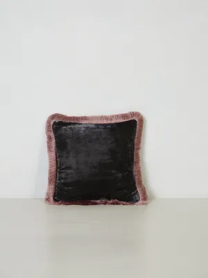 Square Cushion 27x27 - Nightshade with Plum Fringe