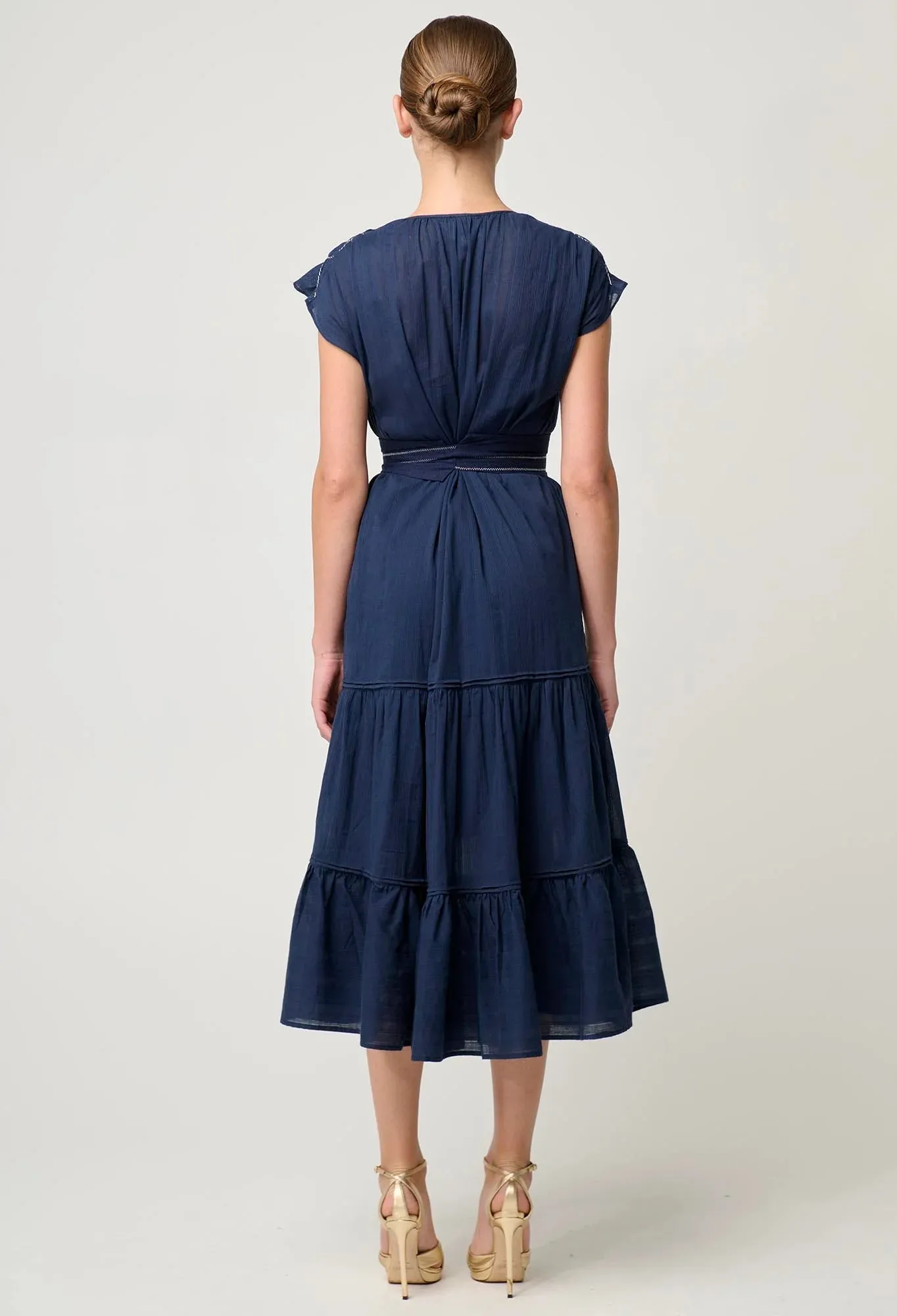 St Lucia Cotton Stripe Smocked Dress
