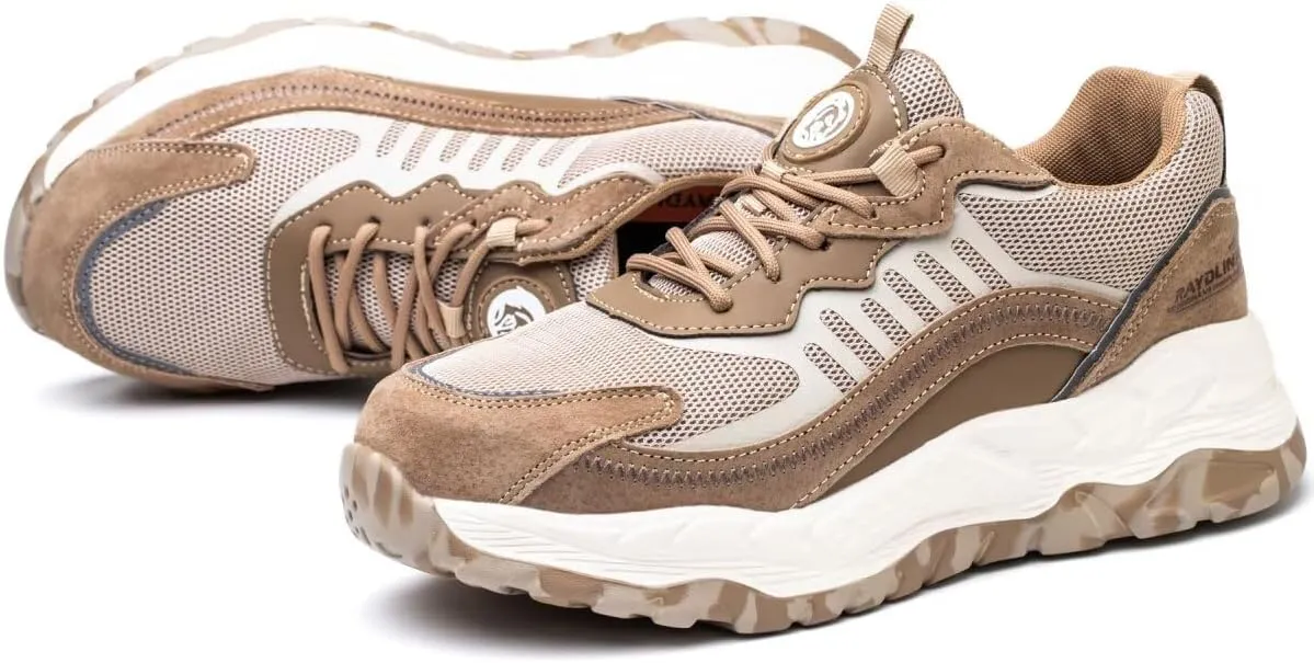 Steel Toe Sneakers for Men Women Lightweight Safety Work Shoes Comfortable Sneakers Slip-Resistant Composite Toe Shoes for Construction