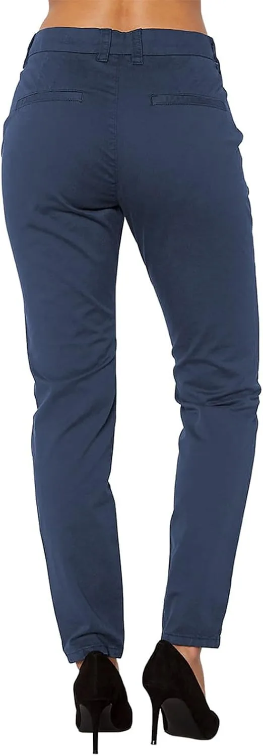 Straight Leg Dress Pants Women's High Waist Business Casual Trousers Slim Fit Dressy Full Length Work Pant with Pocket