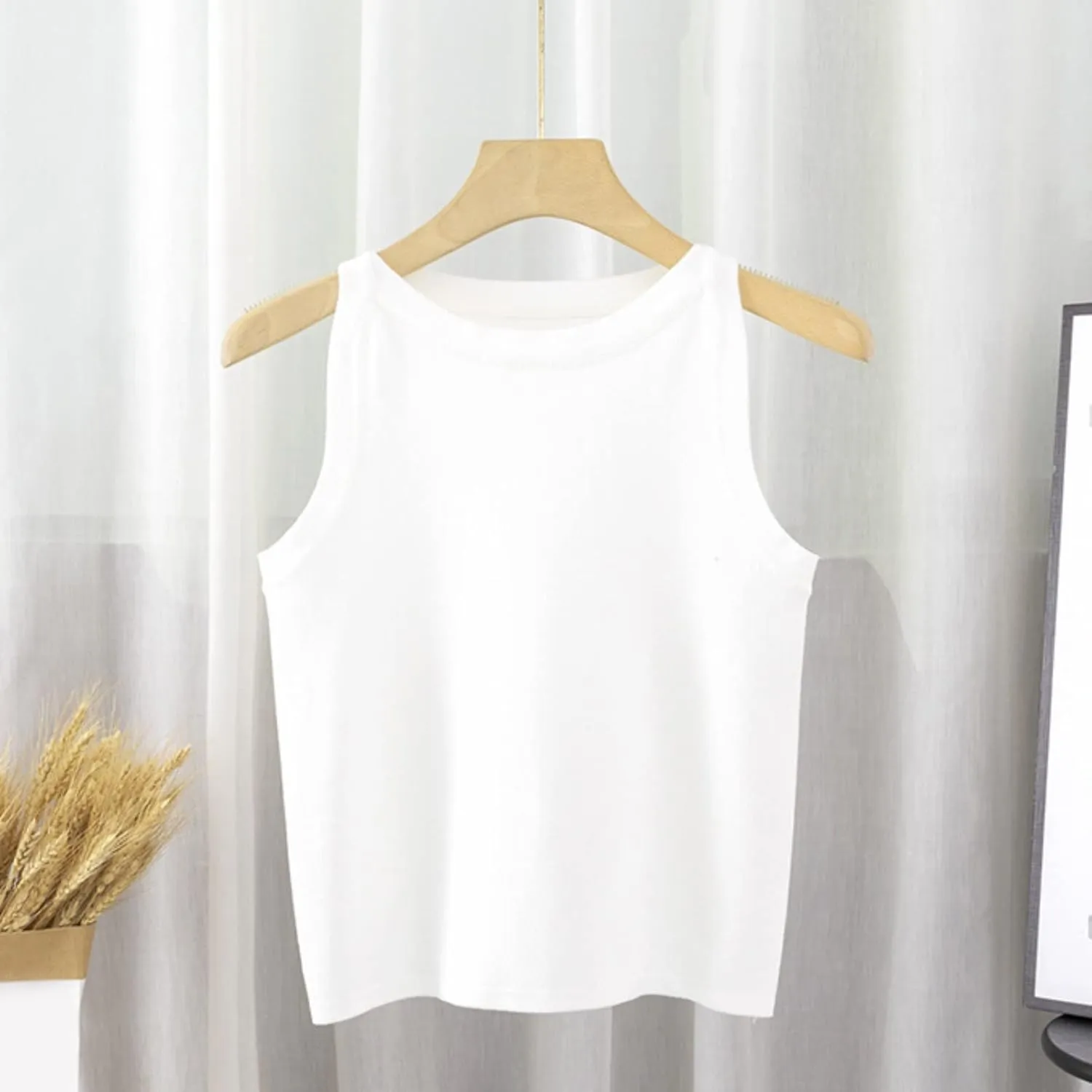 Striped Camisole Top Women's Sleeveless Knit Casual Summer Relaxed Fit Layered Tank Shirt Vest