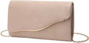Suede Women's Evening Bag French Simple Clutch Purses