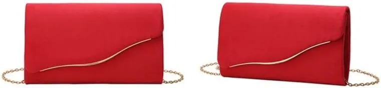 Suede Women's Evening Bag French Simple Clutch Purses