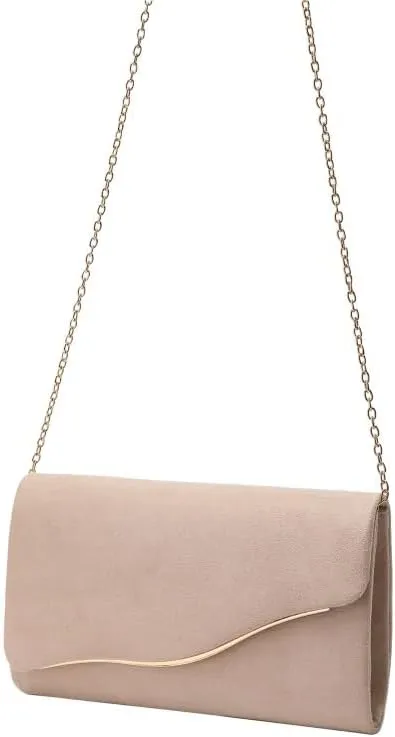 Suede Women's Evening Bag French Simple Clutch Purses