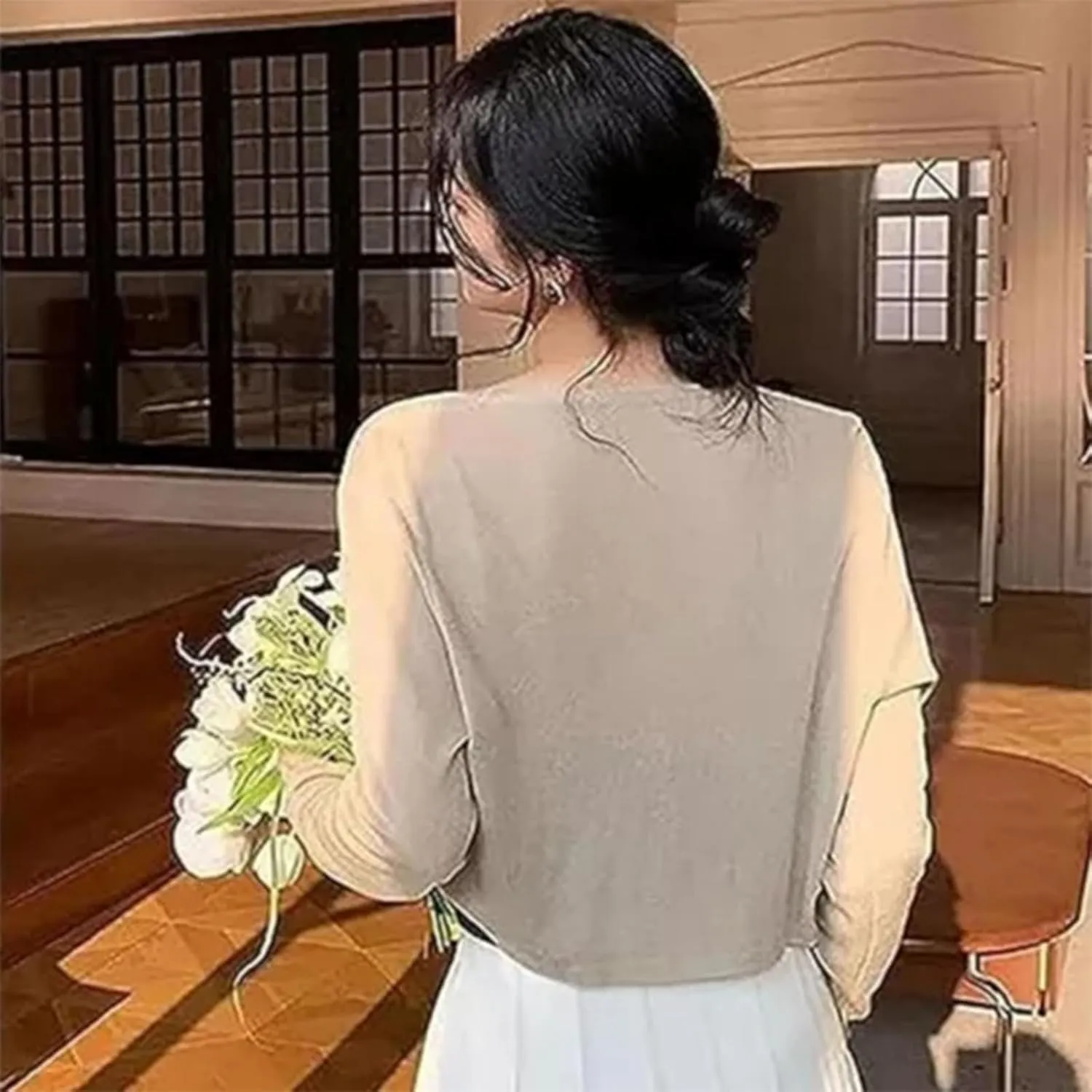 Sun Knit Cardigan Women's Thin Ice Silk Coat Shawl Air-Conditioned Shirt with Slip Skirt Soft