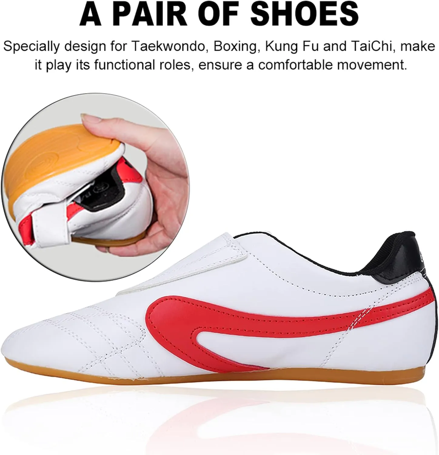 Taekwondo Shoes, Unisex Taekwondo Boxing Kung Fu Tai Chi Sport Gym Shoes Minimalist Running Cross Training Shoe for Children Adults Hot