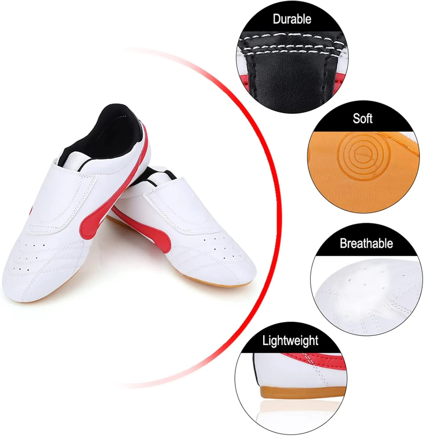 Taekwondo Shoes, Unisex Taekwondo Boxing Kung Fu Tai Chi Sport Gym Shoes Minimalist Running Cross Training Shoe for Children Adults Hot