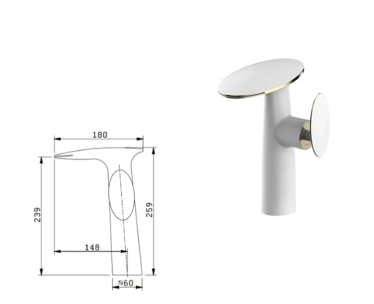 TEEK - Disc Waterfall Basin Faucet