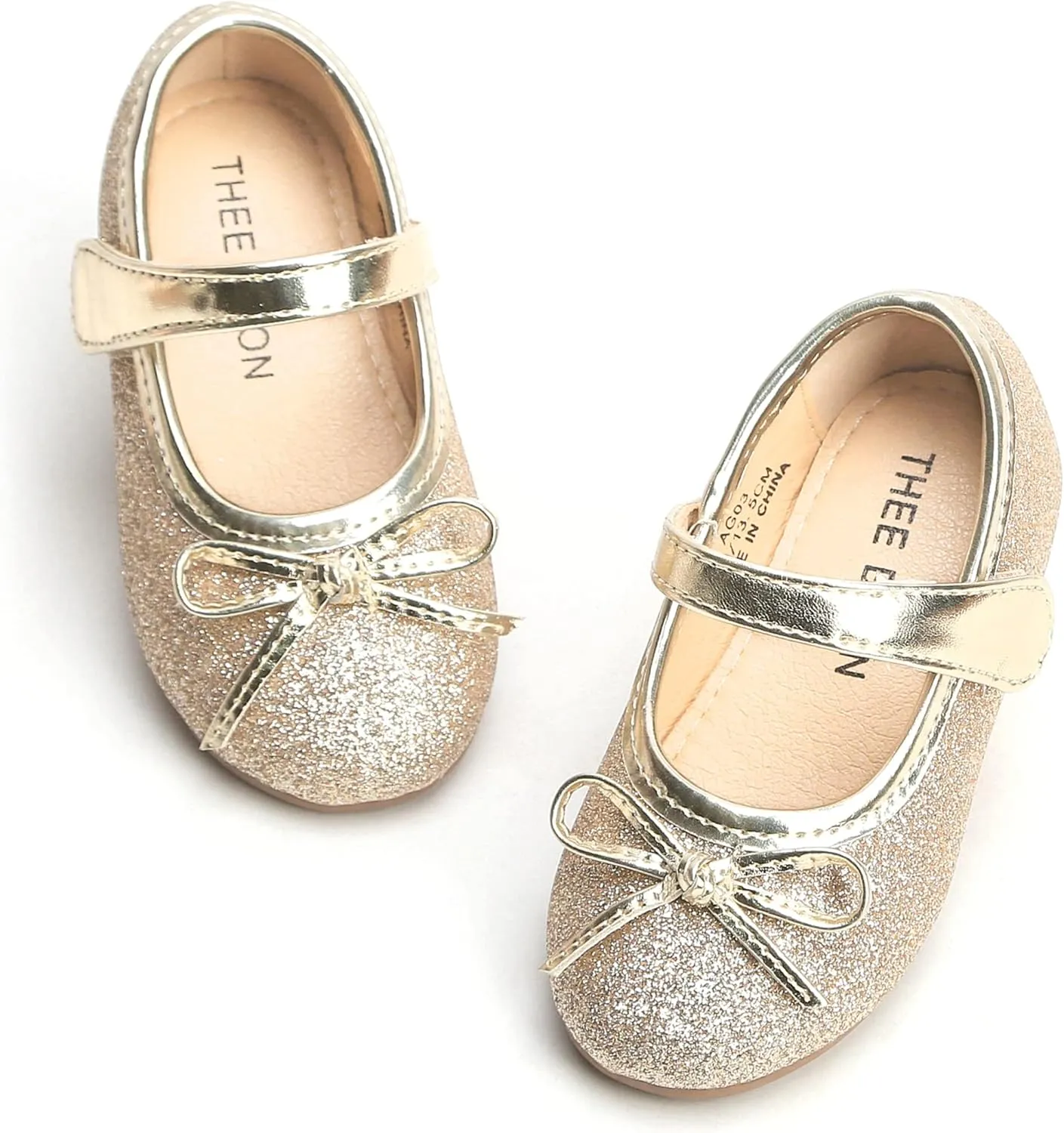 THEE BRON Toddler/Little Girl Mary Jane Flats Princess Dress Shoes