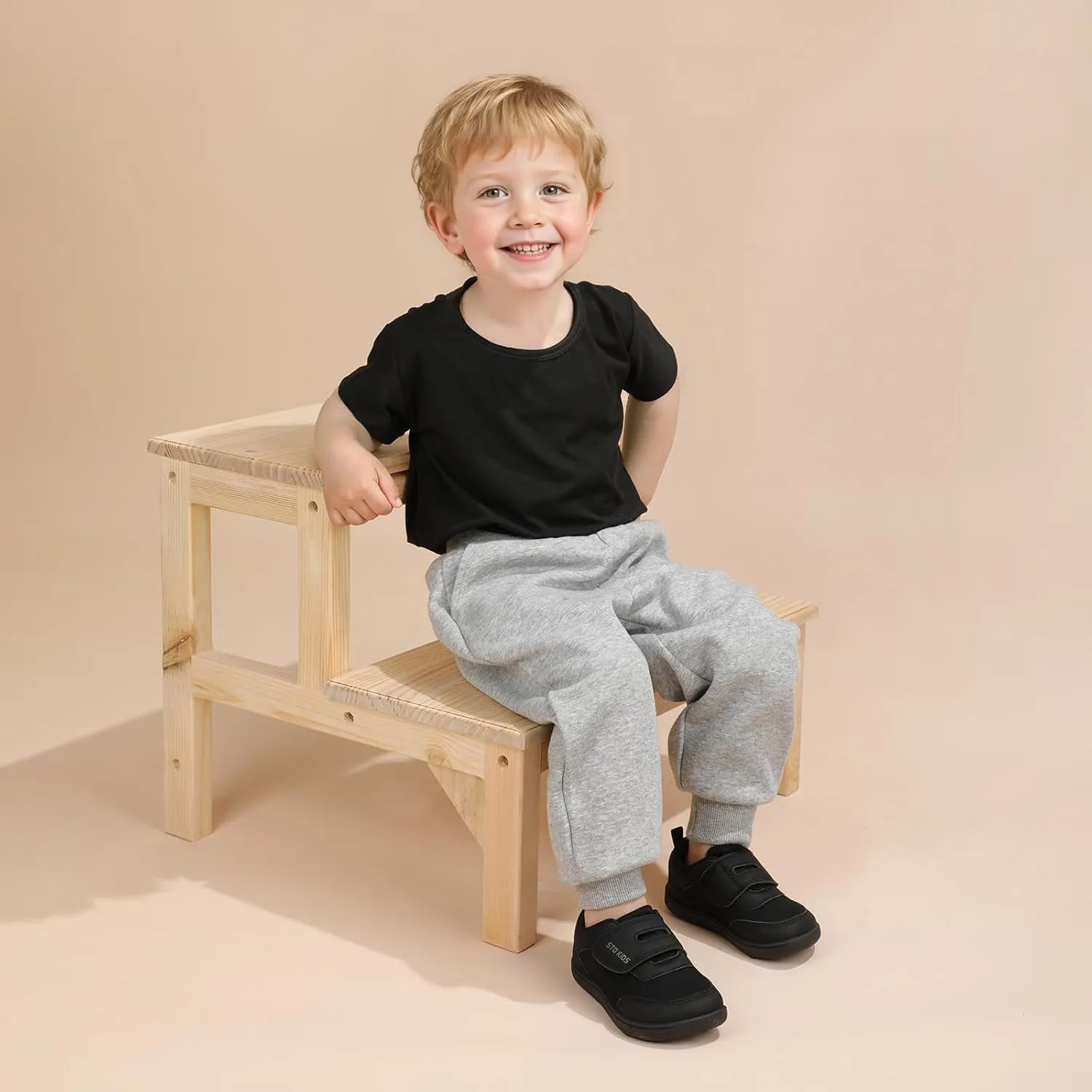 Toddler Wide Toe Box Barefoot Shoes Boys Girls Zero Drop,Baby First Walking Shoes Little Kids Sneakers Non-Slip Preschool Running Tennis Canvas Casual Preschool Outdoor Activities