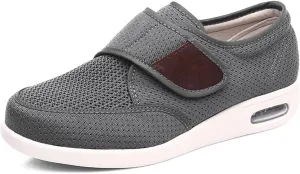 TOSOFT Men's Comfort And Cushiony Diabetic Shoes Wide Feet Flats Orthopedic Slippers Walking Shoes For Elderly Men Sneakers
