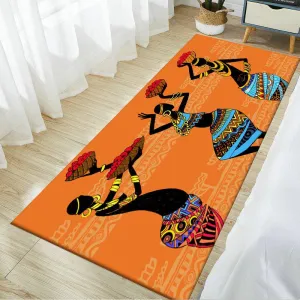 Tradition African Woman Pattern Area Rugs Soft Flannel Home Decor Kitchen Mat