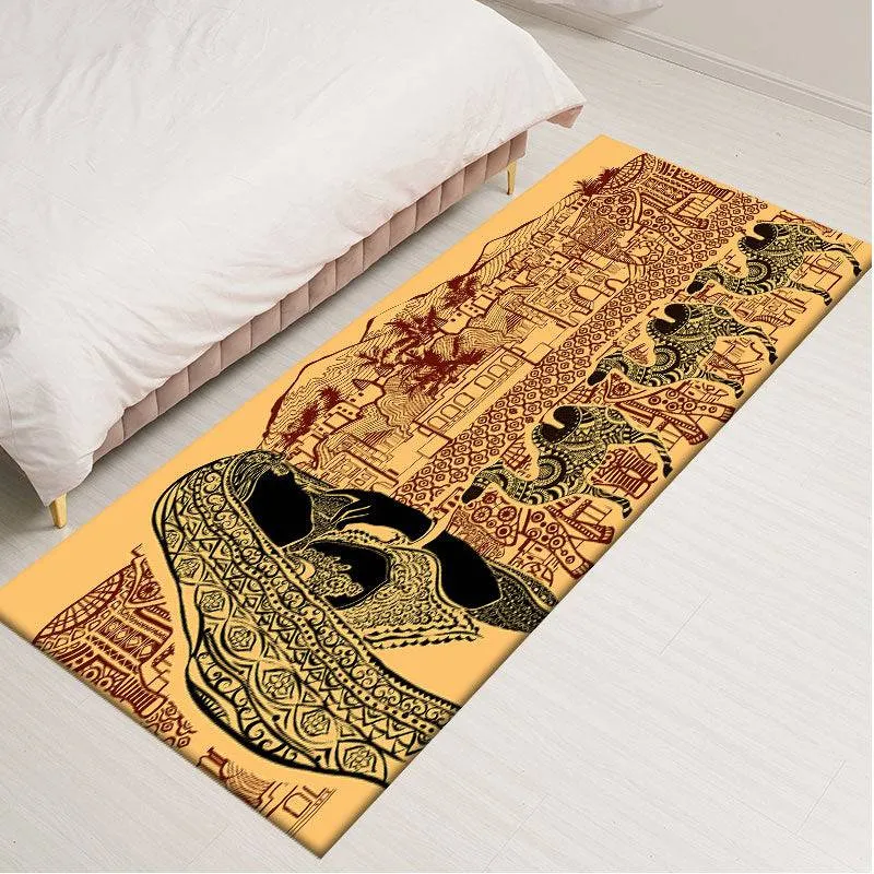 Tradition African Woman Pattern Area Rugs Soft Flannel Home Decor Kitchen Mat