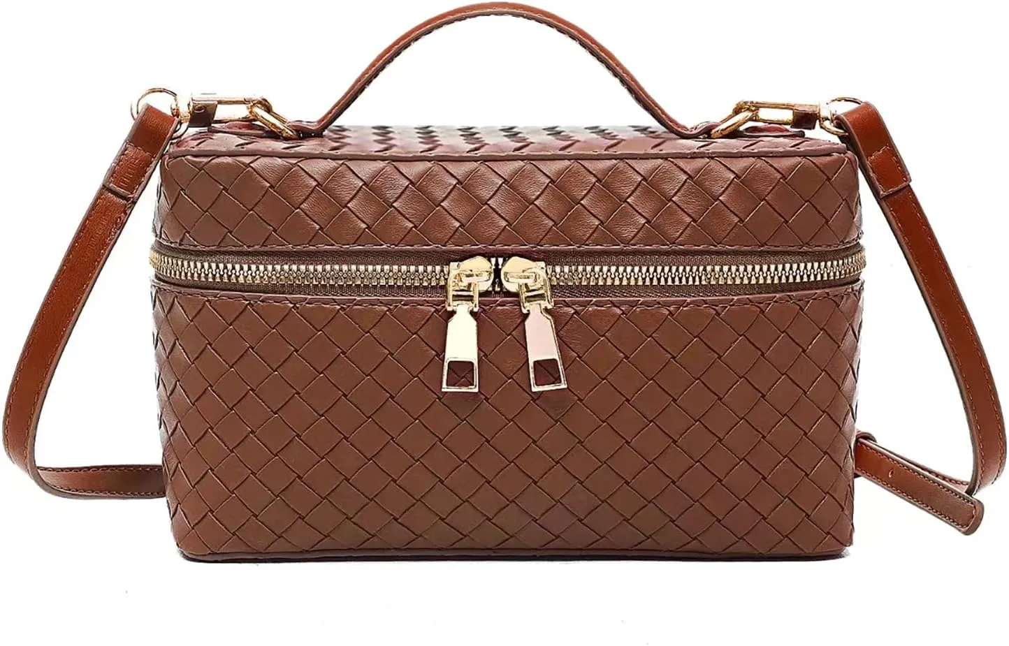 Trendy Shoulder Bags for Women Mini L19 Square Box Satchel Bag Cute PU Leather Crossbody Purse with Adjustable Strap
