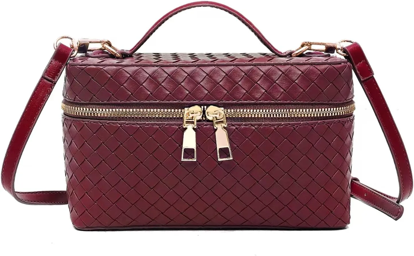 Trendy Shoulder Bags for Women Mini L19 Square Box Satchel Bag Cute PU Leather Crossbody Purse with Adjustable Strap