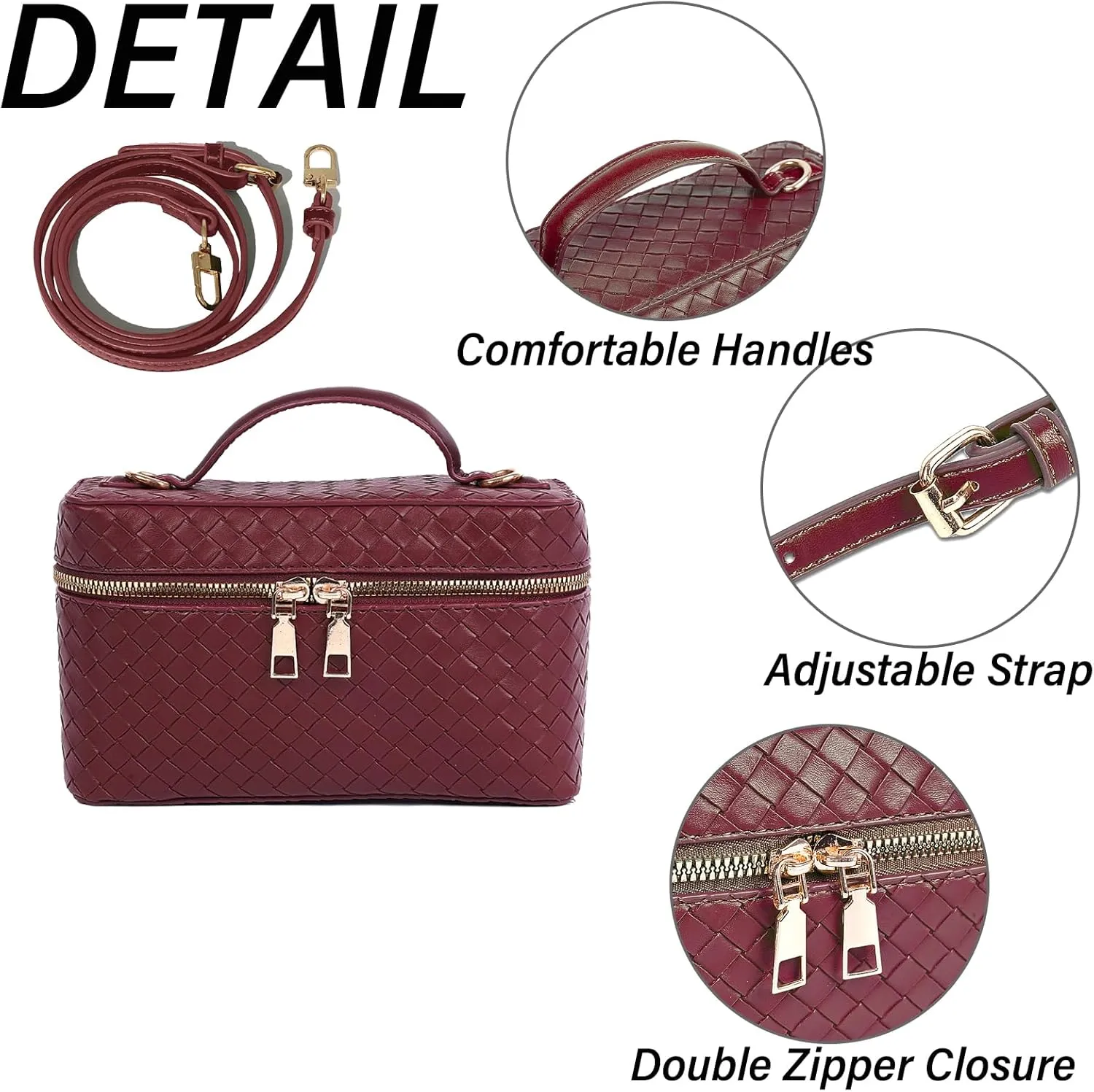 Trendy Shoulder Bags for Women Mini L19 Square Box Satchel Bag Cute PU Leather Crossbody Purse with Adjustable Strap