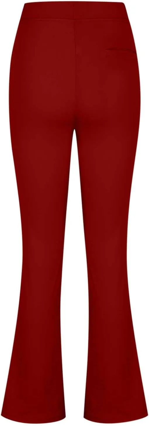 Trousers Pants for Women Dressy Casual High Waist Petite Suit Pants Trendy Formal Business Work Yoga Long Pants with Pockets