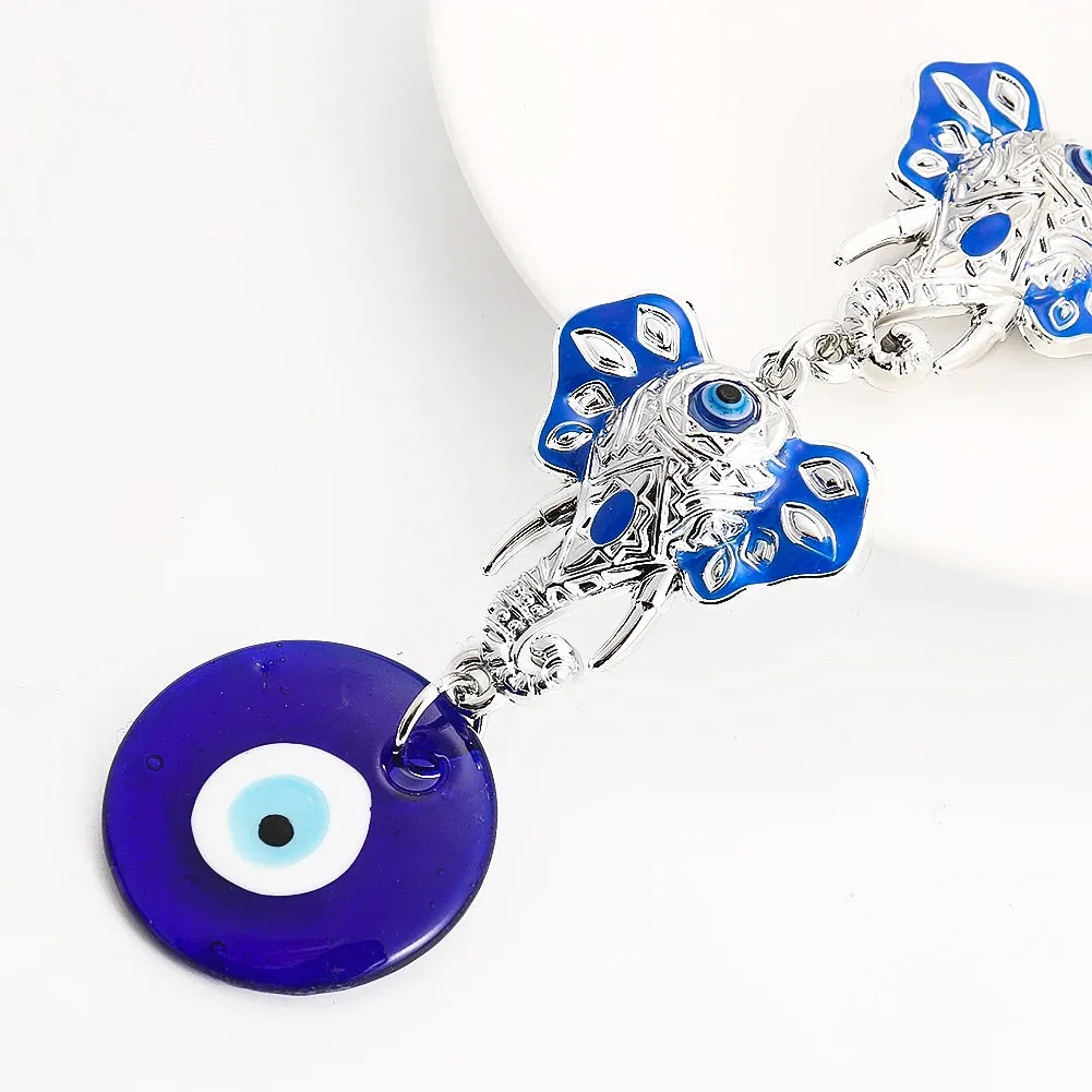 Turkish Blue Eye Elephant Amulet Car & Wall Hanging Charm