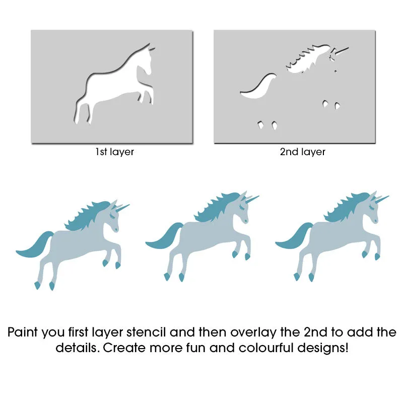 Unicorn Stencil - 2 layers
