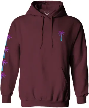 Vaporwave Palm Tree Aesthetics Art Cool Summer Graphic Beach Hoodie