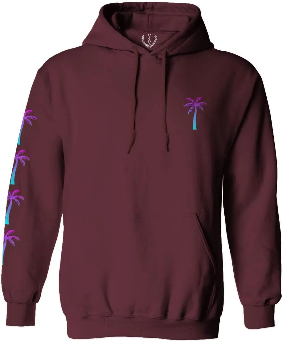 Vaporwave Palm Tree Aesthetics Art Cool Summer Graphic Beach Hoodie