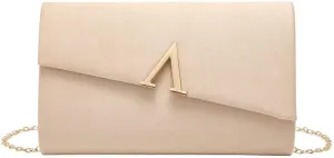 Velvet Simple Evening Bag Removable Chain Clutch Purses
