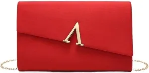 Velvet Simple Evening Bag Removable Chain Clutch Purses